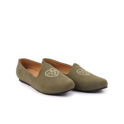 FAUSTO Men Embroidered Round Toe Memory Foam Mojaris-22