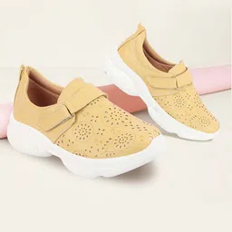 FAUSTO Women Laser Cuts Lightweight Slip-On Sneakers-image-27