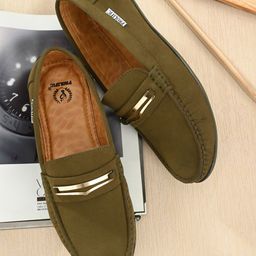 Prolific Men Green Solid Loafers-image-66