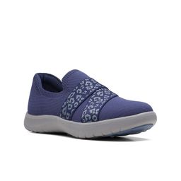 Clarks Women Navy Blue Woven Design Slip-On Sneakers-image-73