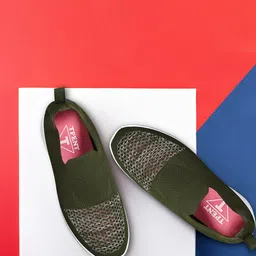 TPENT Women Textured Mesh Lightweight Slip-On Sneakers-58