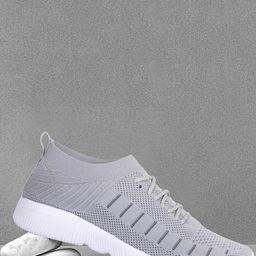 M7 by Metronaut Men Grey Woven Design Slip-On Sneakers-picture-53