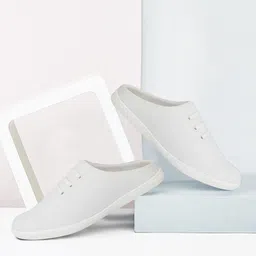 FAUSTO Men White Slip-On Sneakers-image-80