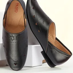 FAUSTO Men Perforated Lightweight Mojaris-picture-9