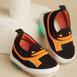 CHiU Infants Woven Design Lightweight LED Slip-On Sneakers-58
