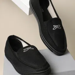 Liberty Men Black Printed Slip-On Sneakers-image-72