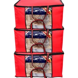Stylista Red & Black 3 Pieces Water Resistant Sweater Bag Organisers-4