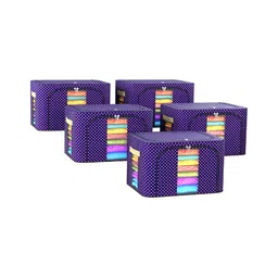 Kuber Industries Blue 5 Pcs Regular Drawer Organisers-48