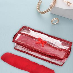 Kuber Industries Maroon 3 Pieces Dot Printed PVC 1 Rod Bangle Organisers-image-67
