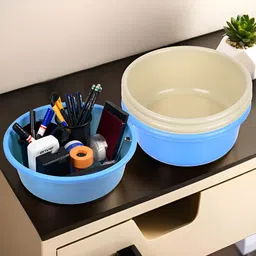 Kuber Industries Blue Set of 4 Regular Desk Organiser Organisers-30