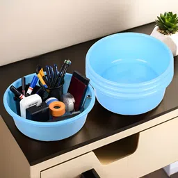 Kuber Industries Blue Set of 4 Regular Desk Organiser Organisers-13
