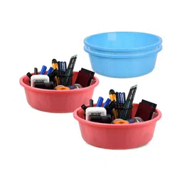 Kuber Industries Blue Set of 4 Regular Desk Organiser Organisers-43