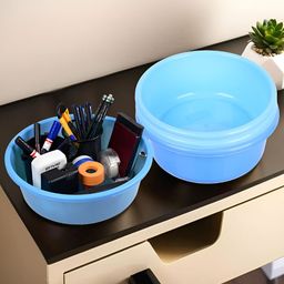 Kuber Industries Blue Set of 4 Regular Desk Organiser Organisers-13