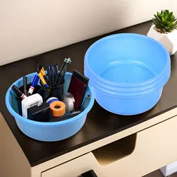 Kuber Industries Blue Set of 4 Regular Desk Organiser Organisers-11