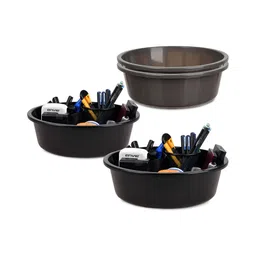 Kuber Industries Grey Set of 4 Regular Desk Organiser Organisers-28