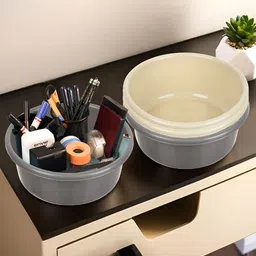 Kuber Industries Grey Set of 4 Regular Desk Organiser Organisers-27