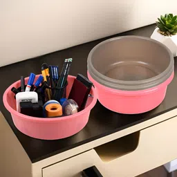 Kuber Industries Pink Set of 4 Regular Desk Organiser Organisers-64