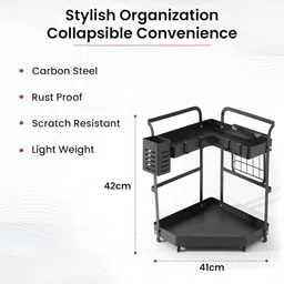 Plantex Black Set of 1 Regular Core Organisers-4