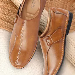 FAUSTO Men Tan PU Sneakers-image-81