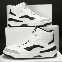 Red Tape Men Perforations Mid Top Lace Up Sneakers-image-11