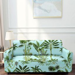 Aura Blue & Green Printed One Seater Sofa Cover-picture-21