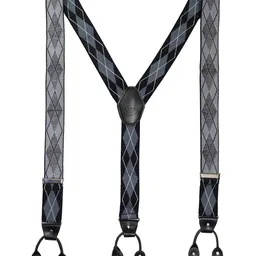 The Tie Hub Men Checked Diamond Tip Clip On Suspenders-image-59