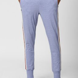 Peter England Men Blue Solid Casual Pure Cotton Joggers-image-11