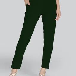LYRA Women Original Mid-Rise Plain Cigarette Trousers-image-59