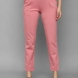 Allen Solly Woman Women Pink Solid Cropped Trouser-image-51
