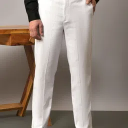 Hangup Men Original Regular Fit Mid-Rise Formal Trousers-image-12