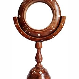 VAS collection home  Brown Textured Wooden Wall Mirrors-25