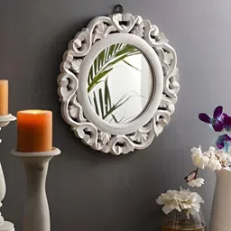 VAS collection home Textured White Wooden Wall Mirrors-image-64