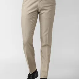 Van Heusen Men Cream-Coloured Slim Fit Trousers-image-48