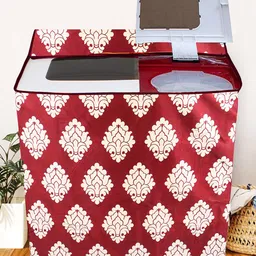 E-Retailer Maroon & White Printed Washing Machine Cover-picture-23