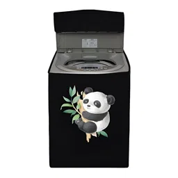 Dakshya Industries Black & White Panda Printed Top Load Washing Machine Cover-53