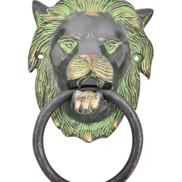 Indianshelf Green & Black Patina Lion Door Knocker-image-75