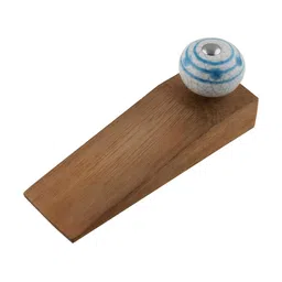 Indianshelf Blue & Blue Striped Dotted Door Stopper-picture-36