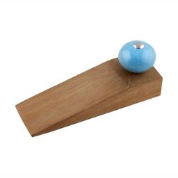 Indianshelf Blue & Beige Crackle Door Stopper-image-50