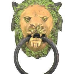 Indianshelf Beige Brass Lion Door Knocker-image-82