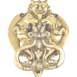 Indianshelf Beige Mythical Double Demon Door Knocker-image-9