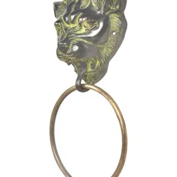 Indianshelf Black & Green Lion Head Towel Ring Holders-image-27