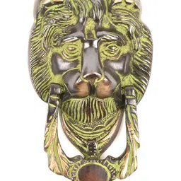 Indianshelf Black & Beige Lion Door Knocker-image-93