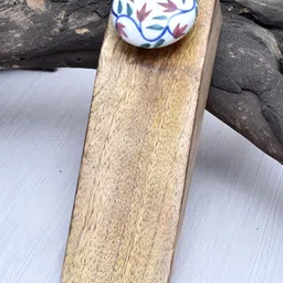 Indianshelf Beige & White Printed Door Stopper-11