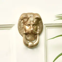 Indianshelf Beige Lion Head Door Knocker Ring-31