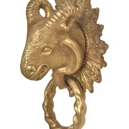 Indianshelf Beige Herngee Sheep Head Door Knocker-image-90