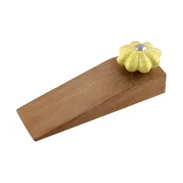 Indianshelf Yellow & Beige Crackle Melon Door Stopper-image-36