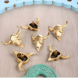 Two Moustaches 6Pcs Iron Knob Holders-40