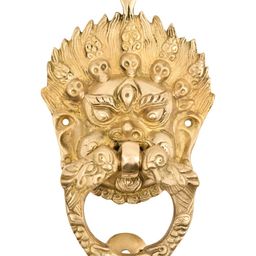 Indianshelf Beige Vajra Mahakala Buddha Head Ring Door Knocker-image-27