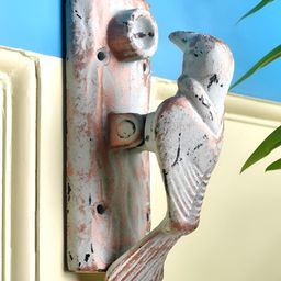 Indianshelf Beige & White Woodpecker Bird Door Knocker-image-97