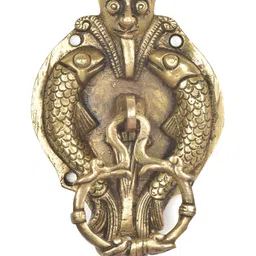 Indianshelf Gold-Toned Bat Face Brass Door Knocker-image-24